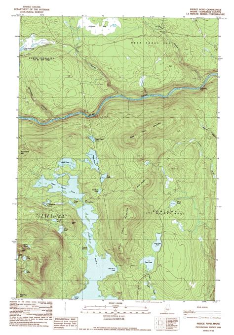 Pierce Pond Topographic Map 124000 Scale Maine