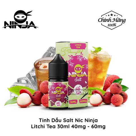bán ninja litchi tea salt 30ml tinh dầu vape chính hãng giá rẻ