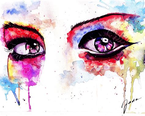 Watercolor Eyes Ii Painting By Elisabeth Vania