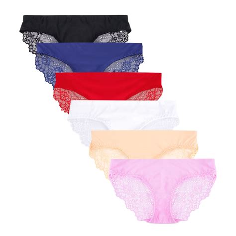 Buy Ladies Cotton Plain Knickers Lace Thong Comfortable Silk Underwear