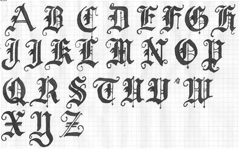 Black Ink Old English Letters Tattoo Designs Diseños De Letras