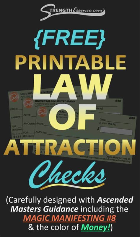 5.0 out of 5 stars. FREE Law of Attraction Check 2021 - Printable PDF ...
