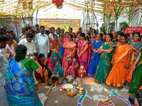 tamilians-festival-pongal-celebrated-at-t-nagar-hpo,-tamilnadu