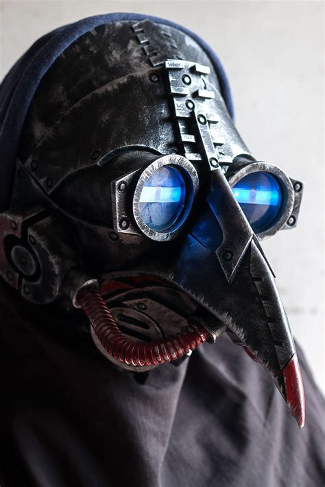 Plague Doctor Mask Halloween Costume Cosplay Led Steam