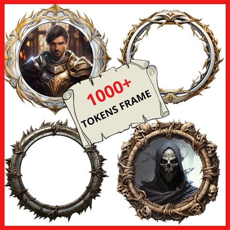 1000 Dnd Token Border Frame Pack Dnd Tokens Dungeon Master Etsy Portugal
