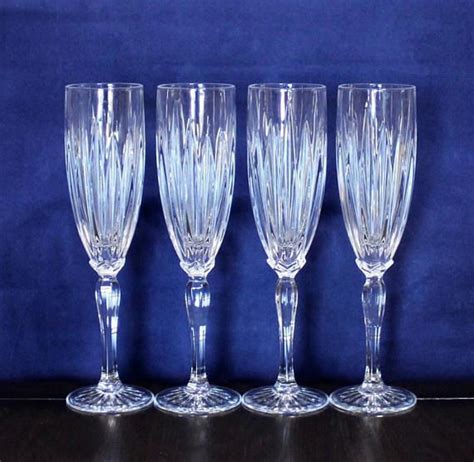 Vintage Set Of 4 Cristal Darques Durand Classic Etsy Champagne