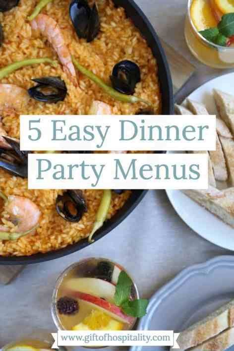 Then get a shopping list of all the ingredients you'll need. My Go-To Easy Dinner Party Menus | Gift of Hospitality ...