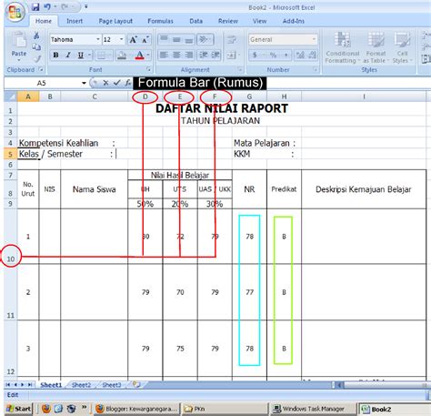 Cara Membuat Nilai Raport Dengan Excel Hasnapedia