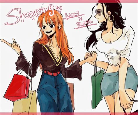 Shopping With Nami And Robin Garotas Anime Nami Swan