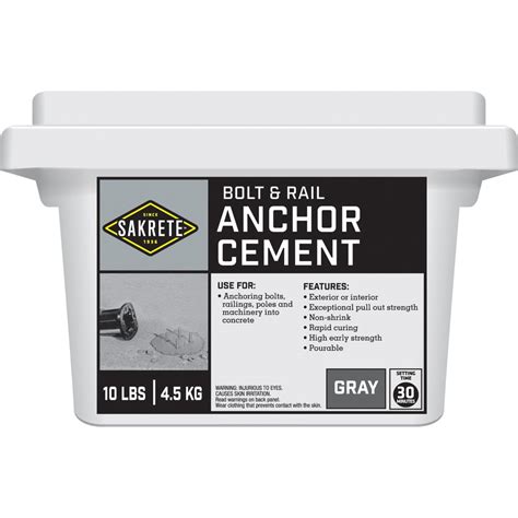 Sakrete Anchor 10 Lb Gray Type Cement Mix At