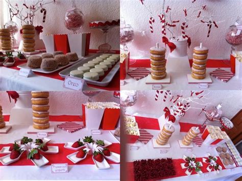Christmas dessert table red and white | Christmas dessert table
