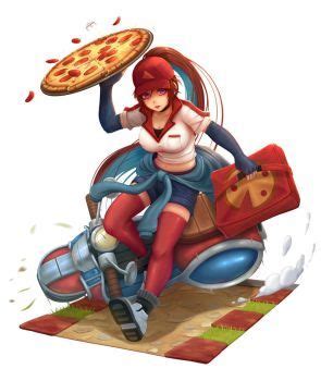 Pizza Delivery Sivir By Oldlim On Deviantart Lol League Of Legends