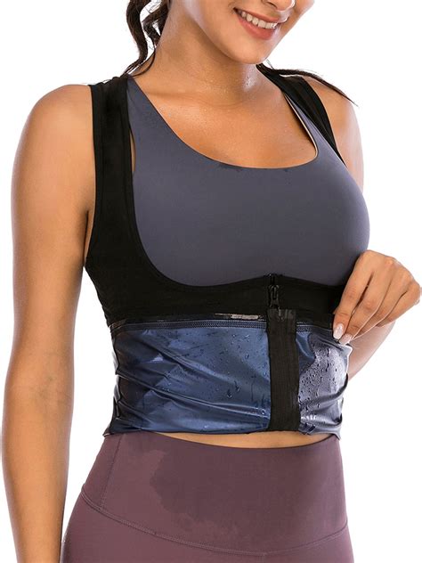 Lelinta Women Polymer Hot Sweat Sauna Suit Waist Trainer Vest Slimming