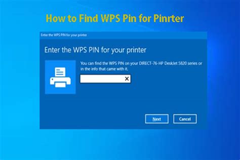 How To Find Wps Pin For Printer And Establish Wireless Connections