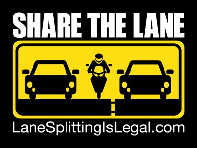 Riding on the shoulder of a road or freeway is illegal. Lane Splitting Stickers 'n' Such | Lane Splitting is Legal ...