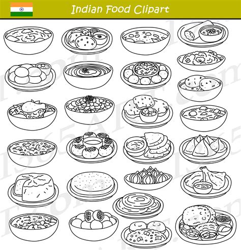 Indian Food Clipart Bundle Graphics Clipart 4 School