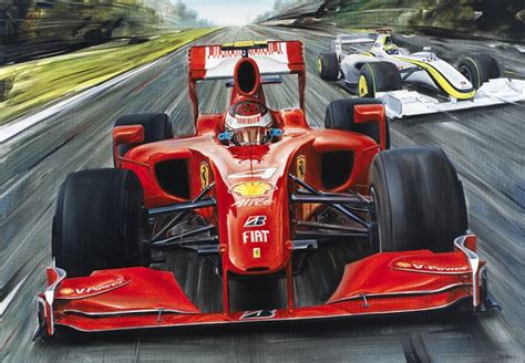 Kimi Raikkonen Ferrari F60 F1 Race Car Formula 1 Art Print Poster