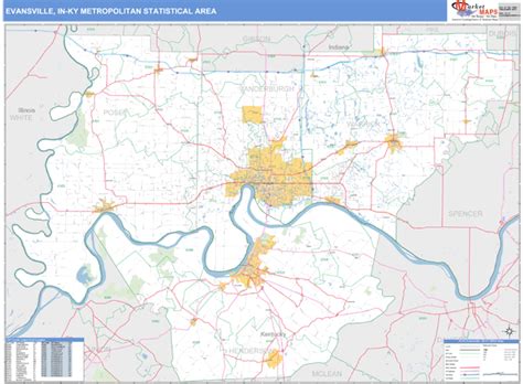 Evansville Metro Area In Zip Code Maps Basic