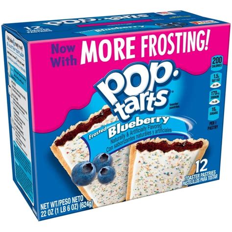 Kellogg S Pop Tarts Breakfast Toaster Pastries Frosted Blueberry 12 Ct 22 Oz