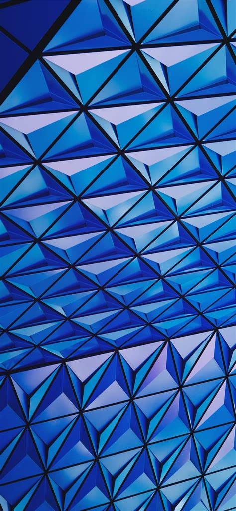 Architectural Photography Of Blue Glass Celing Iphone 12 Wallpapers