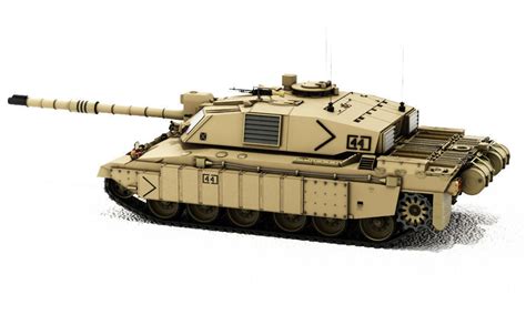 Challenger 2 British Army Tank With Desert 3d Model Max Obj 3ds