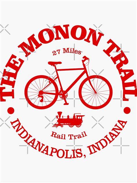 Monon Trail Cycling Sticker For Sale By Curranmorgan Redbubble