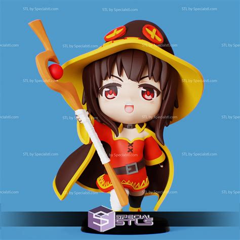 Chibi Megumin Stl Files Konosuba 3d Printing Figurine Specialstl