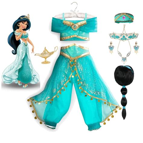 Aladdin The Movie Princess Jasmine Costume Naomi Scott Gown Blue Dress