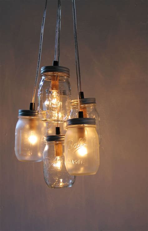 Inspired by the everyday essentials: How To Upcycle Mason Jars Into A Chandelier