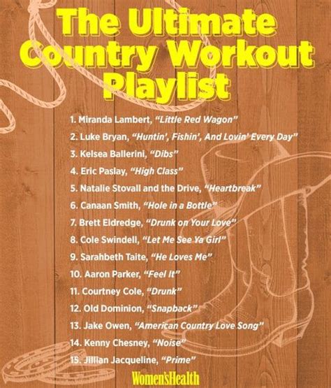 The Ultimate Country Workout Playlist Womens Health