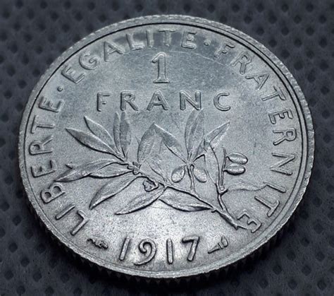 1 Franc 1917 France Silver Coin Republique FranÇaise Etsy