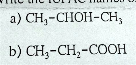 Solved What Is The Iupac Name Of Ch Choh Ch And Ch Ch Cooh