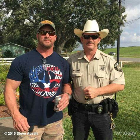 Wwe Hall Of Fame Superstar Steve Austin And His Brother Kevin Who Is An Officer In Edna Texas