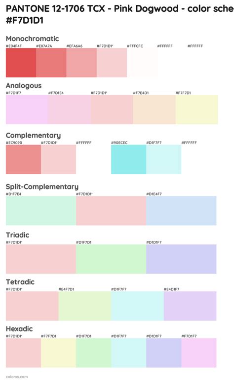 Pantone 12 1706 Tcx Pink Dogwood Color Palettes And Color Scheme