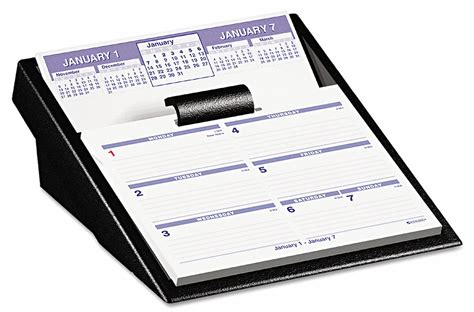 At A Glance White Weekly Desk Pad Calendar Format One Week Per Page
