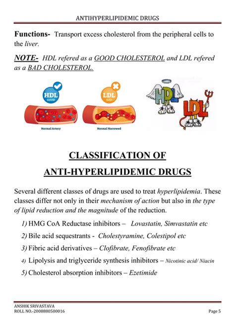 Anti Hyperlipidemic Drugs Pharmacology Ii By Anshik Srivastavapdf