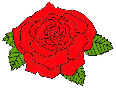 Onlinelabels Clip Art Shaded Red Rose