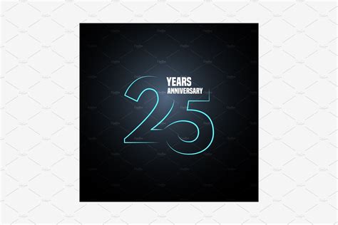 25 Years Anniversary Vector Logo Decorative Illustrations Creative