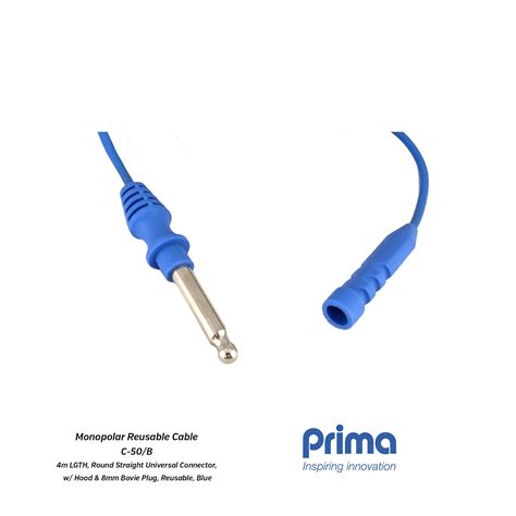 Prima Reusable Monopolar Cable 4m Lgth Round Straight Universal