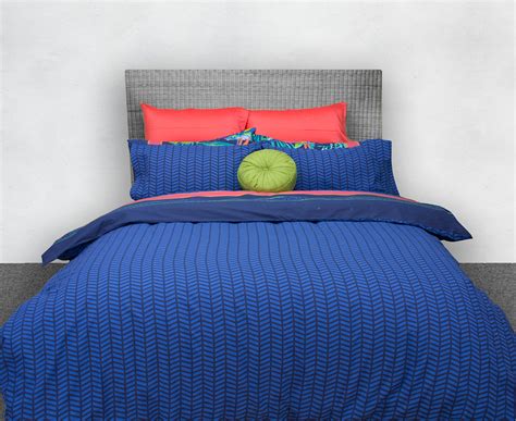 Apartmento Utopia Single Bed Quilt Cover Set Navy Au