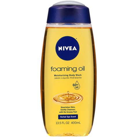 Nivea Foaming Oil Moisturizing Body Wash 135 Oz Bottle