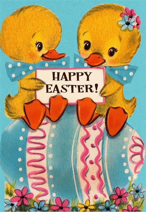 Digital Vintage Easter Card Bundle 1950s Style Happy Etsy In 2022 Vintage Easter Vintage