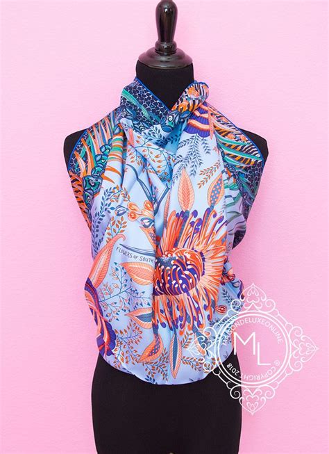 Check spelling or type a new query. NEW HERMES 90 36" BLUE FLOWERS OF SOUTH AFRICA SILK TWILL ...