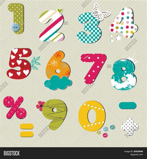 Colorful Numbers Set Vector And Photo Free Trial Bigstock