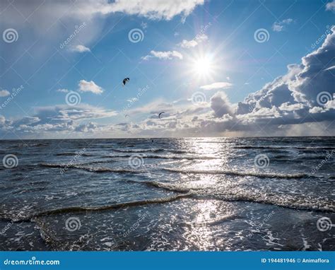The Waves Of The North Sea Stock Photo Image Of Sandbank 194481946