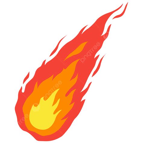 Fire Meteor Vector Clipart Design In Red Orange Yellow Fire Clipart