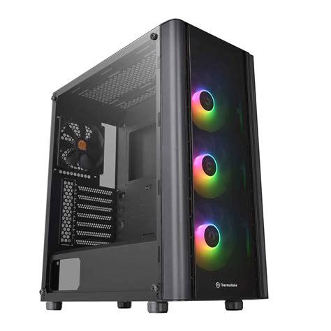 Buy Thermaltake V250 Tempered Glass Argb Mid Tower Chassis Black Ca