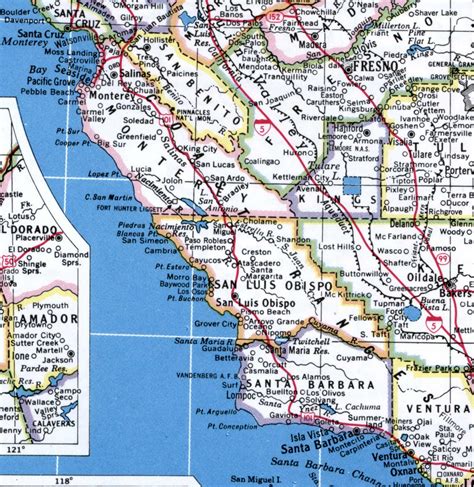 Central Coast Of California Map Oconto County Plat Map