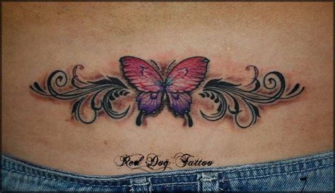 butterfly tattoos on lower back designs