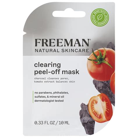 Freeman Natural Skincare Clearing Charcoal And Tomato Peel Off Facial